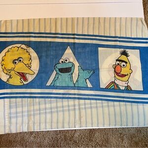 Sesame Street Character Pillowcase - Blue and White